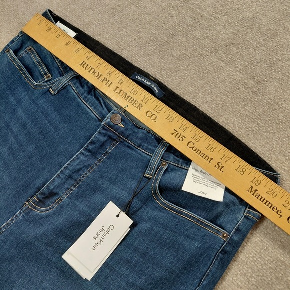 Calvin Klein Jeans High Rise Demi Boot Cut Women 20W Medium Wash Jeans 40x30 NEW - Picture 4 of 12
